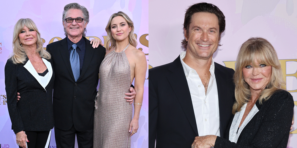 Kate Hudson Makes Rare Red Carpet Appearance With Mom Goldie Hawn & Stepdad Kurt Russell