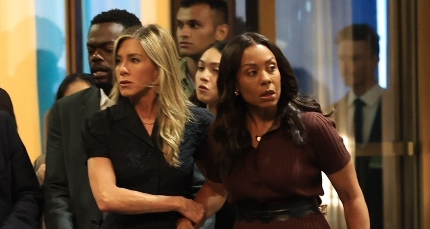 Jennifer Aniston, Karen Pittman, & More Film Intense Late-Night Scene for 'The Morning Show' Season 4 | Jennifer Aniston, Karen Pittman, The Morning Show, William Jackson Harper | Just Jared: Celebrity Gossip