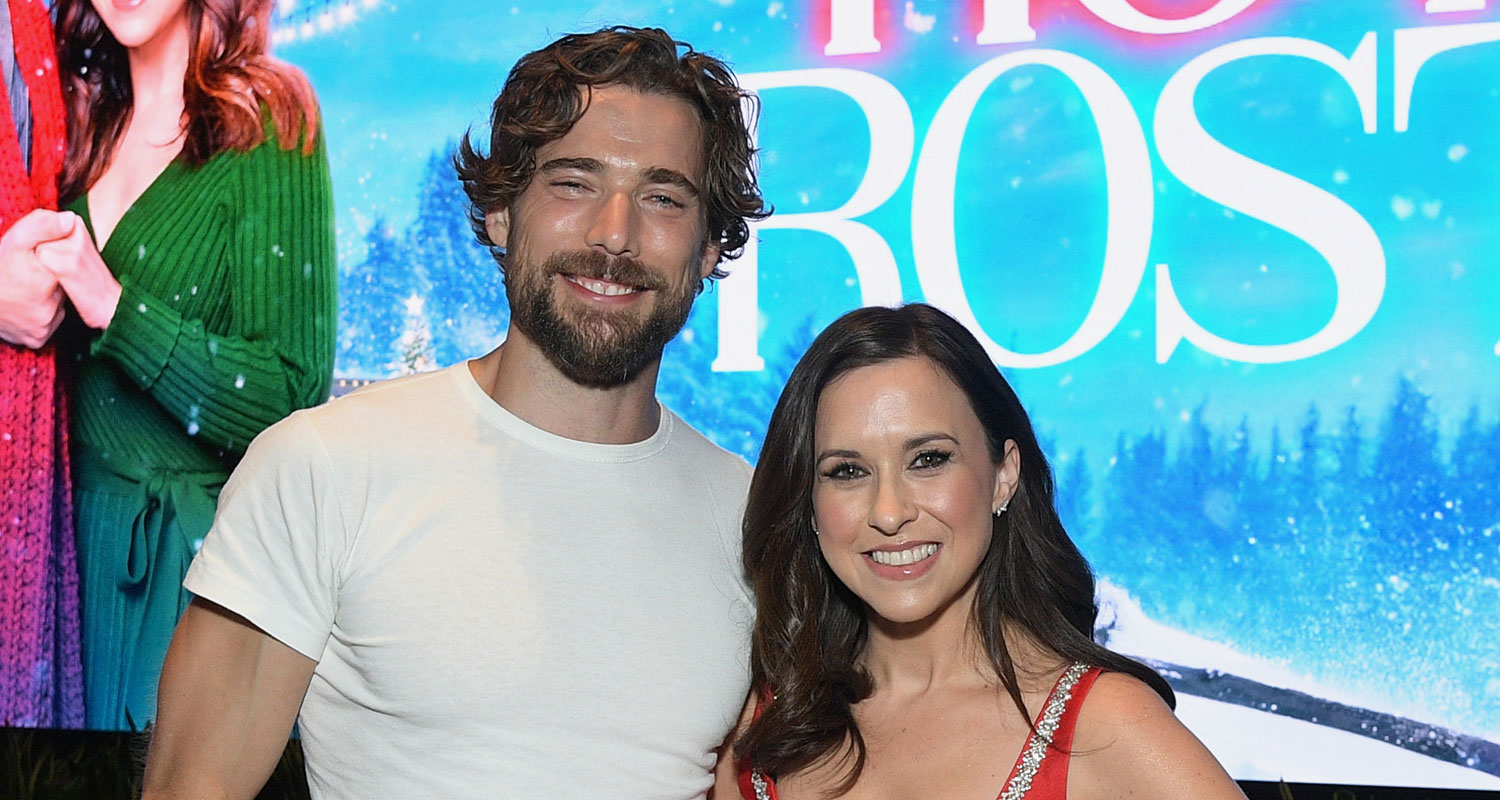 Lacey Chabert Gets Festive In Red Dress at ‘Hot Frosty’ Premiere With Dustin Milligan & More!