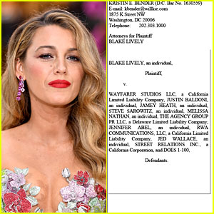 Read Blake Lively’s Full 80-Page Lawsuit Against Justin Baldoni – Legal
