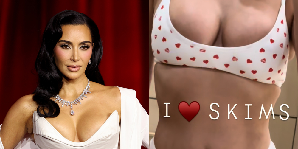 Kim Kardashian Models Skims’ Valentine’s Day Bra & Underwear – Buy It Now!