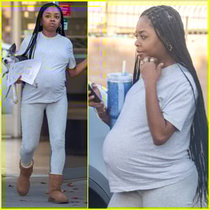 Skai Jackson Shows Off Pregnant Belly During Visit to the Vet