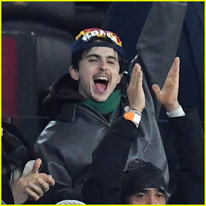 Timothee Chalamet & 'A Complete Unknown' Co-Stars Cheer on Roma at Soccer Match!