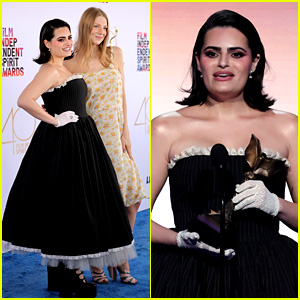 Hunter Schafer Presents Spirit Award to Fellow Trans Actress Nava Mau