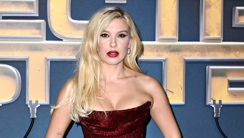 Millie Bobby Brown Stuns in Ruby Red Dress in London After Calling Out Critics of Her Appearance