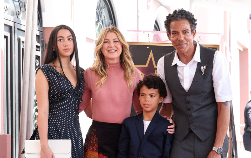 Ellen Pompeo Poses with Her Family During Hollywood Walk of Fame Star Unveiling