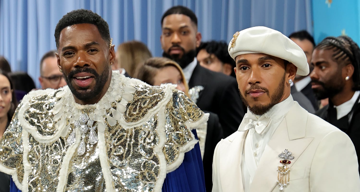 Co-Chairs Colman Domingo & Sir Lewis Hamilton Arrive Together For Met ...