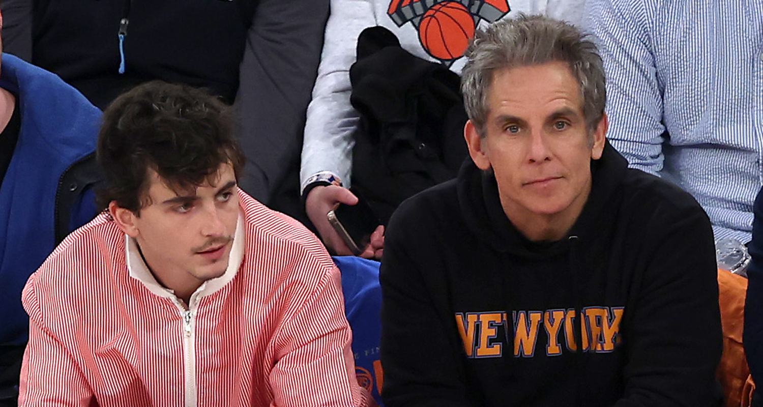 Timothee Chalamet Sits Courtside with Ben Stiller at Knicks Vs. Pacers ...