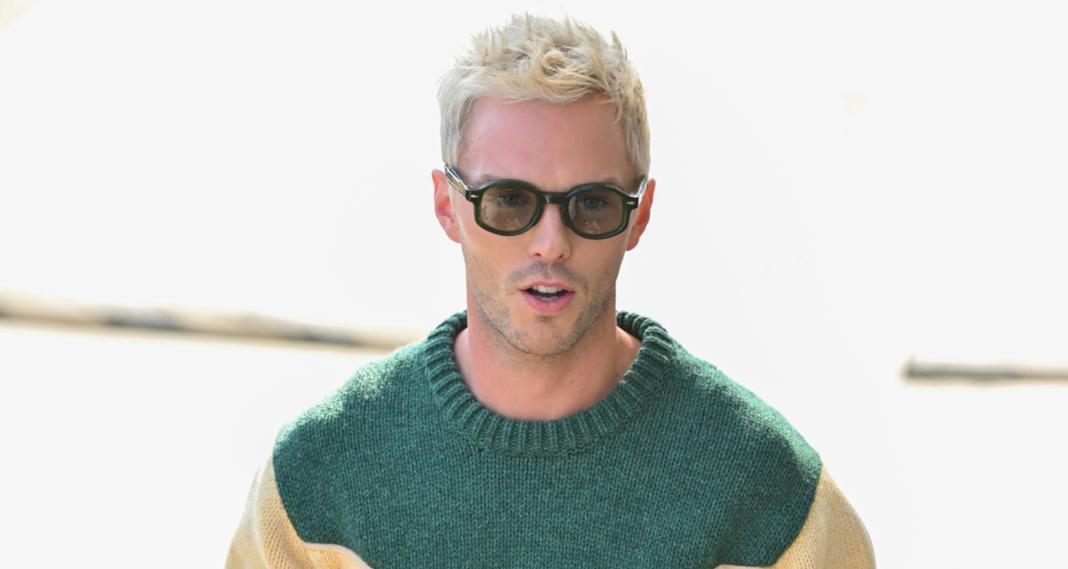 Nicholas Hoult Debuts Bleached Blonde Hair While Arriving at ‘Jimmy