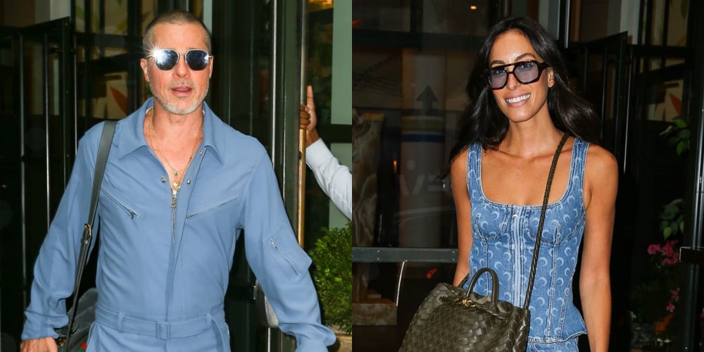 Brad Pitt & Girlfriend Ines de Ramon Match in All-Blue Outfits Despite Separate Outings in NYC
