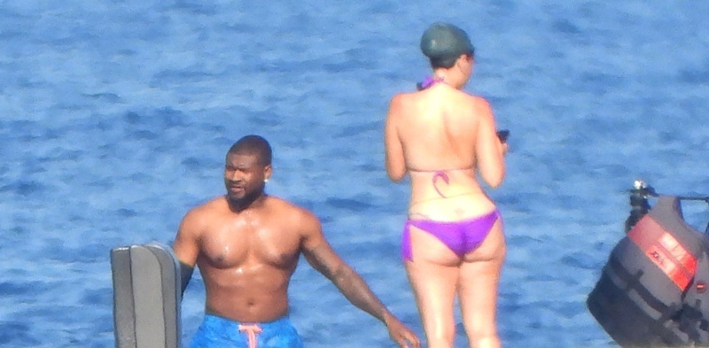 Usher Goes Shirtless During Yacht Day in Italy with Wife Jenn Goicoechea