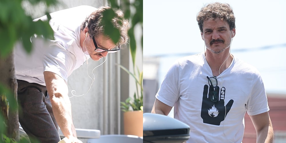 Pedro Pascal Spotted Dumping Leftover Coffee After Gym Session
