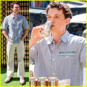 Tom Holland Pours Drinks & Greets Fans at Pop Up Event for His Non