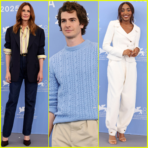 Julia Roberts, Andrew Garfield, & Ayo Edebiri Attend 'After the Hunt' Photo Call at Venice FIlm Festival 2025