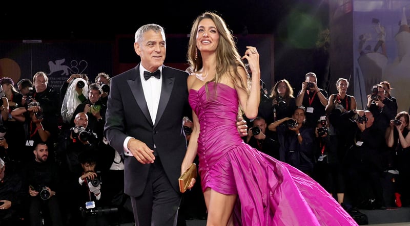 George Clooney’s Wife Amal Wows in Fuschia Gown at ‘Jay Kelly’ Venice Premiere After His Brief Absence From Film Festival | 2025 Venice Film Festival, Amal Alamuddin Clooney, amal clooney, George Clooney, Jay Kelly | Just Jared: Celebrity News and Gossip