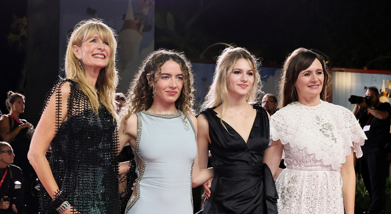 ‘Jay Kelly’ Stars Laura Dern & Emily Mortimer Bring Their Daughters to Venice Film Festival Premiere! | 2025 Venice Film Festival, Alba Rohrwacher, Ali Hewson, Celebrity Babies, Emily Mortimer, Eve Hewson, Greta Gerwig, Jay Kelly, Jaya Harper, Laura Dern, May Nivola, Noah Baumbach, Riley Keough | Just Jared: Celebrity News and Gossip
