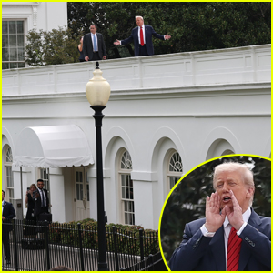 Donald Trump ha fotografato sul tetto della Casa Bianca, spiega perché mentre cammina in cima all'ala ovest