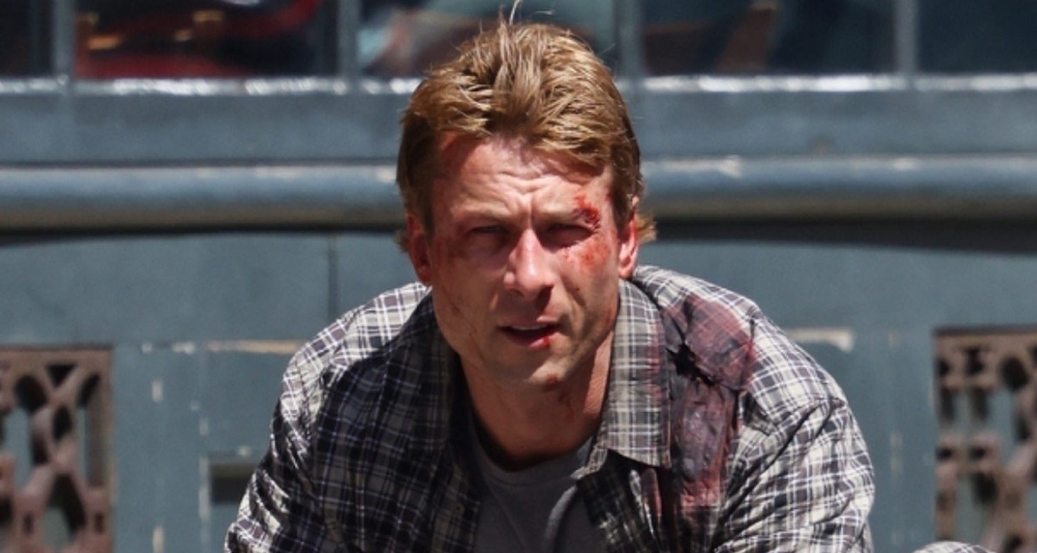Glen Powell is Covered in Bloody While Filming New J.J. Abrams Movie in Rhode Island | Glen Powell | Just Jared: Celebrity News and Gossip
