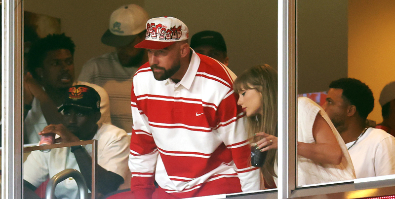 Inside Taylor Swift’s Suite at College Football Game: Identifying Everyone Who Sat With Her & Travis Kelce! | brittany mahomes, EG, Extended, Jason Kelce, Patrick Mahomes, Slideshow, Taylor Swift, Travis Kelce, Trey Smith | Just Jared: Celebrity News and Gossip