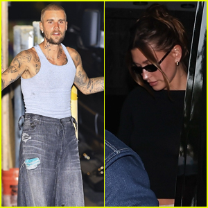 Justin Bieber Wears Tank Shirt to Dinner with Wife Hailey & Friends in WeHo