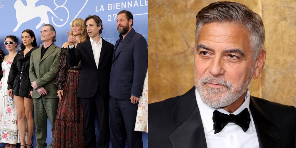 George Clooney Misses ‘Jay Kelly’ Venice Photo Call with Co-Stars, Rep Reveals His Medical Diagnosis | 2025 Venice Film Festival, Adam Sandler, Alba Rohrwacher, Billy Crudup, Emily Mortimer, Eve Hewson, George Clooney, Greta Gerwig, Jay Kelly, Laura Dern, Noah Baumbach, Riley Keough | Just Jared: Celebrity News and Gossip
