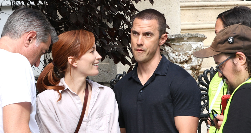 Milo Ventimiglia Debuts Newly Shaved Head on ‘I Will Find You’ Set with Britt Lower | Britt Lower, I Will Find You, Milo Ventimiglia | Just Jared: Celebrity News and Gossip