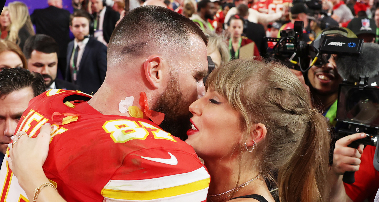 Why Is There a Photo of Taylor Swift & Travis Kelce Up at Arrowhead Stadium? Reason Why Revealed! | Kansas City Chiefs, Taylor Swift, Travis Kelce | Just Jared: Celebrity News and Gossip