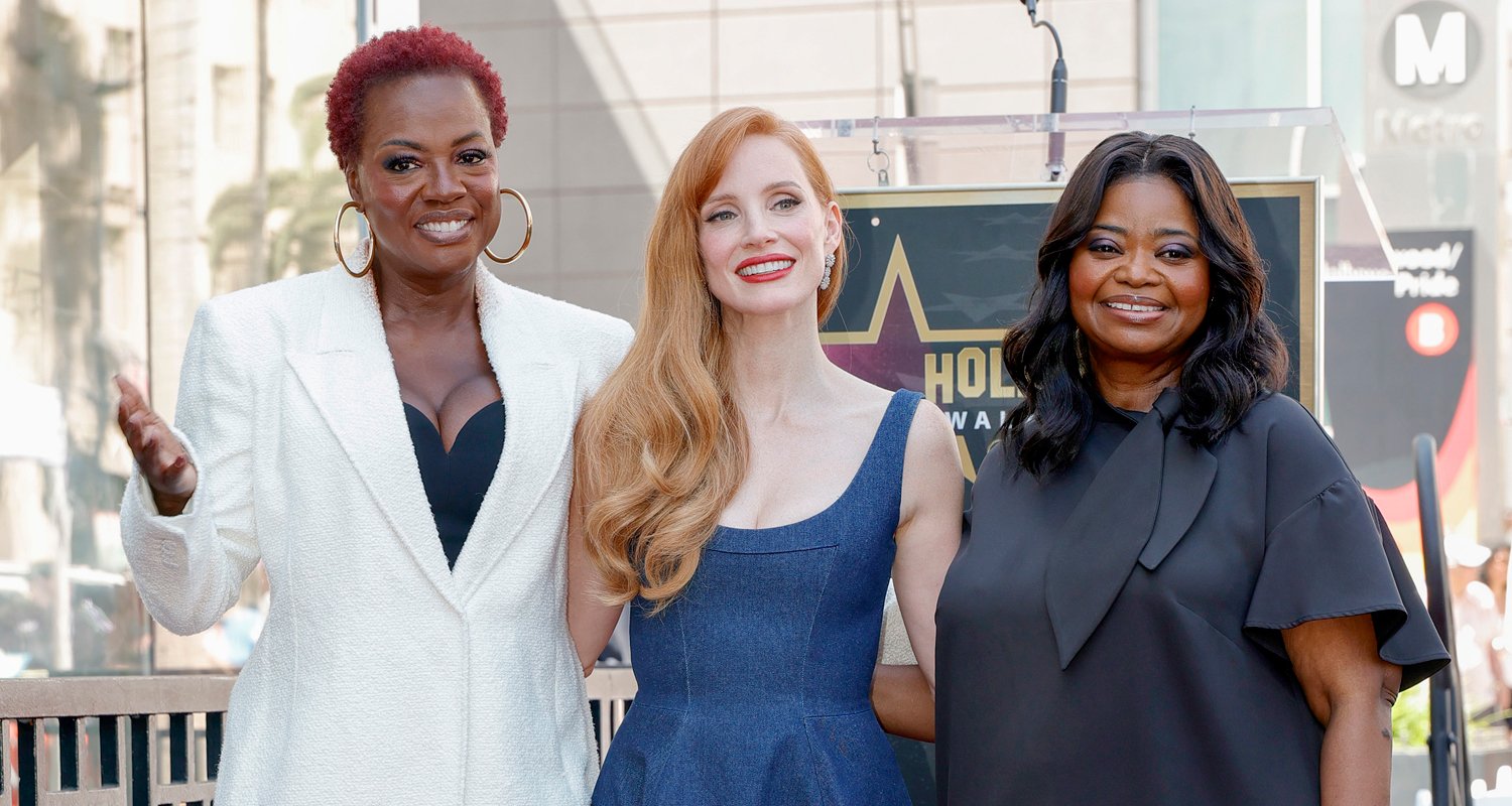 Jessica Chastain Gets Support from ‘The Help’ Co-Stars Viola Davis & Octavia Spencer at Hollywood Walk of Fame Ceremony! | Al Pacino, Frances Fisher, Gian Luca Passi de Preposulo, Jessica Chastain, Nnamdi Asomugha, Octavia Spencer, Viola Davis | Just Jared: Celebrity News and Gossip
