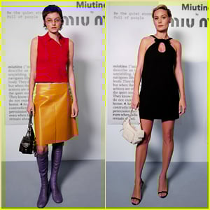 Emma Corrin & Brie Larson Attend Miu Miu’s Miutune Fragrance Launch Event in London