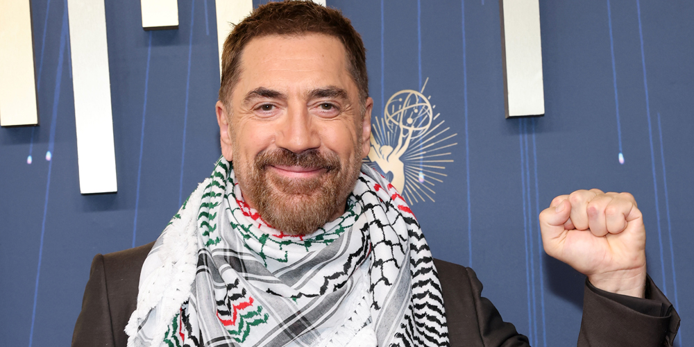 Javier Bardem Takes a Stand Against Israel, Wears Kaffiyeh & Declares ‘Free Palestine’ at Emmys 2025 | 2025 Emmy Awards, Emmy Awards, Israel, Javier Bardem, Palestine | Just Jared: Celebrity News and Gossip