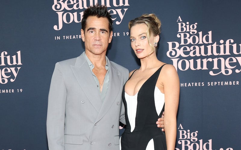 Margot Robbie Bares Legs in Vintage Mugler Gown at ‘Big Bold Beautiful Journey’ NYC Premiere with Colin Farrell | A Big Bold Beautiful Journey, Colin Farrell, Hamish Linklater, Kogonada, Lily Rabe, Margot Robbie, Sarah Gadon | Just Jared: Celebrity News and Gossip