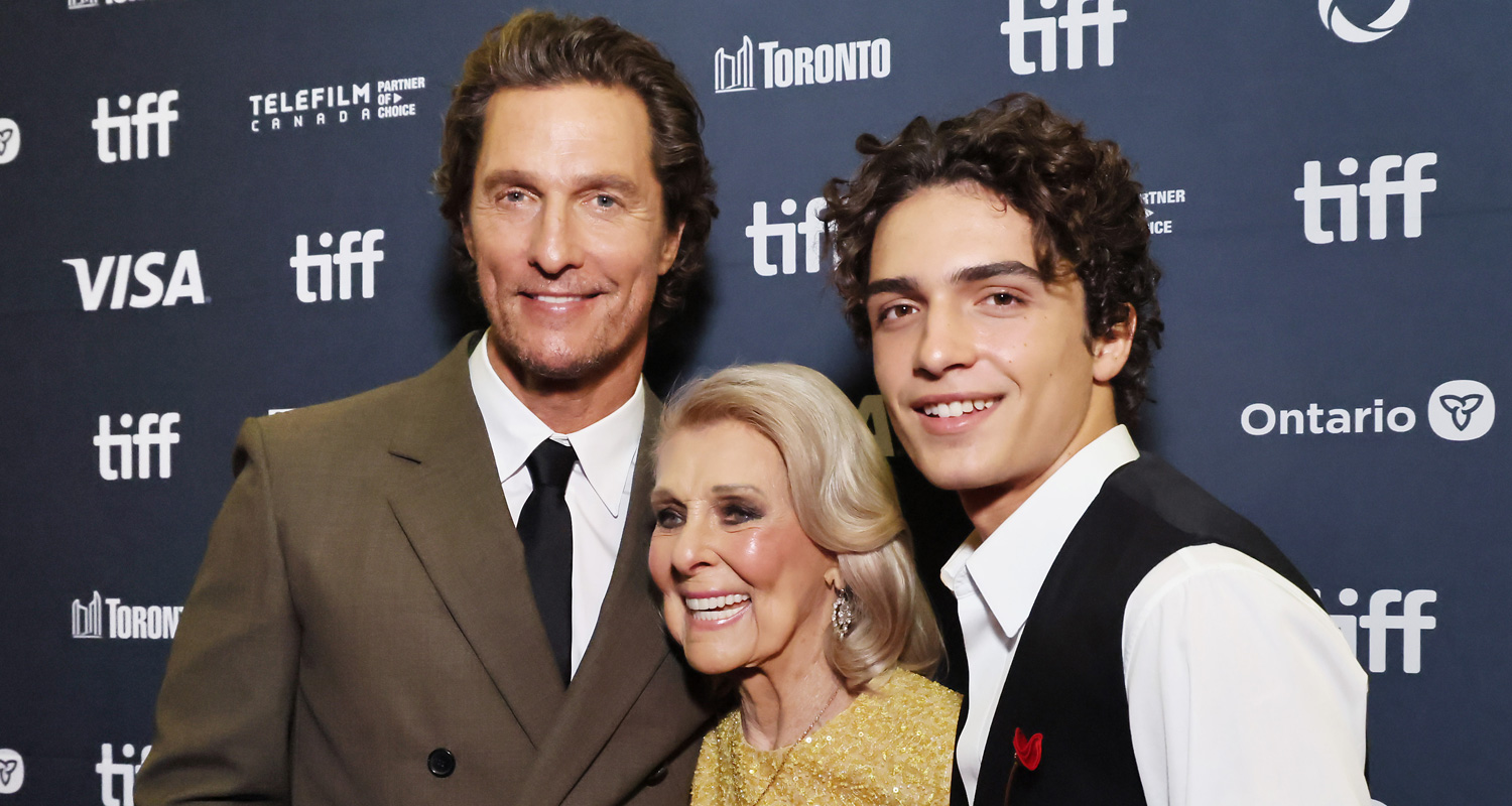 Matthew McConaughey, Son Levi & Mom Kay Attend TIFF Premiere of Their New Movie ‘The Lost Bus’ | 2025 Toronto International Film Festival, America Ferrera, Ashlie Atkinson, Camila Alves, Jamie Lee Curtis, Kay McConaughey, Levi McConaughey, Linda Larkin, Mary Kathlene McCabe, Matthew McConaughey, Ryan Piers Williams, Yul Vazquez | Just Jared: Celebrity News and Gossip