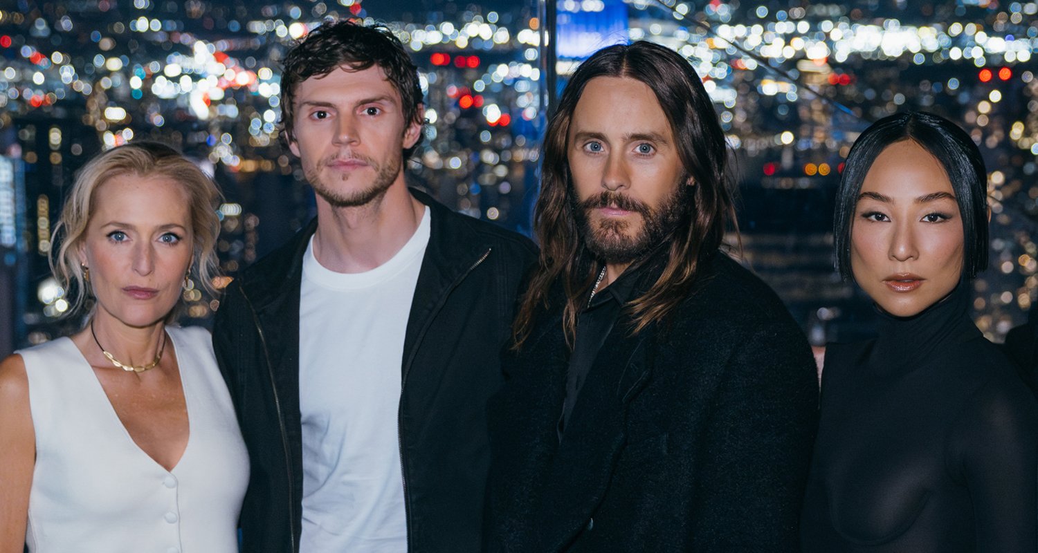 Jared Leto, Evan Peters, Greta Lee, & Gillian Anderson Light Up NYC to Kick Off 'TRON: Ares' Press Tour