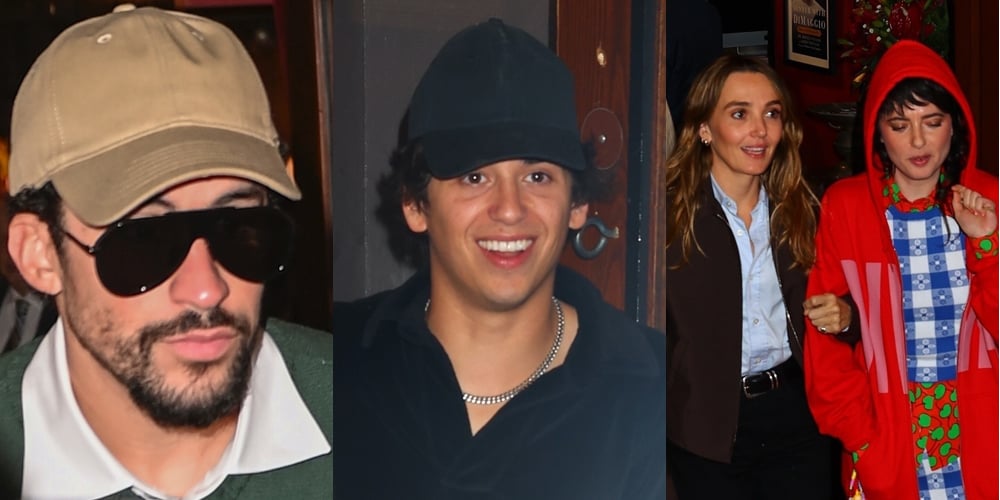 Bad Bunny Gets Dinner With ‘SNL’ Stars Ahead of Hosting Gig | Bad Bunny, Chloe Fineman, Colin Jost, Marcello Hernandez, Sarah Sherman, Saturday Night Live | Celebrity News and Gossip | Entertainment, Photos and Videos
