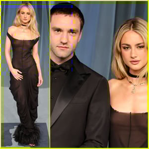 Grace Van Patten Bares Her Body in Sheer Dress at Academy Museum Gala with Boyfriend Jackson White