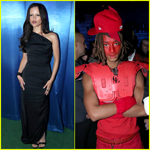 Jaden Smith Wears Red Face Paint & All-Red Outfit at Christian Louboutin Fashion Show After Being Named Creative Director