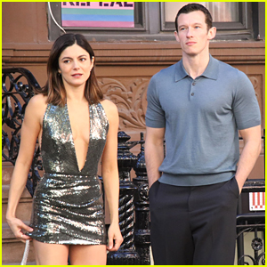 Monica Barbaro Wears Sequined Mini-Dress to Film 'One Night Only' Rom-Com with Callum Turner!