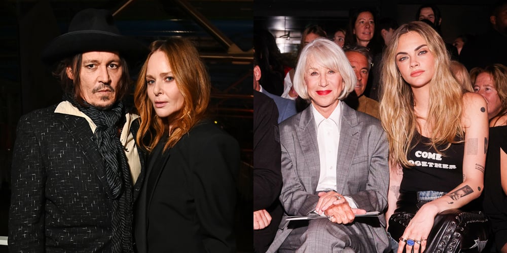 Stella McCartney’s Paris Fashion Week Show Brings Out Star-Studded Crowd with Johnny Depp, Helen Mirren & Many More | Anitta, Becky G, Camille Razat, Cara Delevingne, Coco Jones, Devon Lee Carlson, Devon Windsor, Dylan Penn, Emma Brooks, Helen Mirren, Ice Spice, Jenna Coleman, Johnny Depp, jordan roth, Joy Sunday, Lena Mahfouf, Leonnie Hanne, Longform, Olivia Palermo, Paris Jackson, Robin Wright, Saint Jhn, Shanina Shaik, Stella McCartney, Woody Harrelson | Celebrity News and Gossip | Entertainment, Photos and Videos