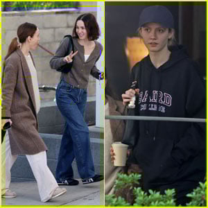 Maude & Iris Apatow Enjoy Breakfast in Hollywood With Parents Leslie Mann & Judd Apatow