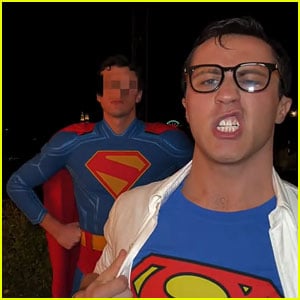 Chris Olsen's Mystery Boyfriend Reveals His Identity with Superman Halloween Costume Video 