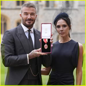 David Beckham Knighted By King Charles, Supported By Wife Victoria &amp; His Parents at Ceremony (Video) 