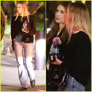 Emma Roberts & Ashley Benson Enjoy a Double Date Night in Hollywood!