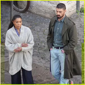 Gabrielle Union & Michele Morrone Get to Work Filming New Rom-Com in Italy