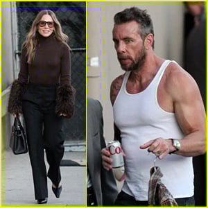 Dax Shepard Bares Buff Arms While Arriving at 'Kimmel' with Wife Kristen Bell for Interview Together