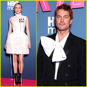 Lucas Bravo Wears Giant Bow at ‘The Seduction’ Paris Premiere with Diane Kruger