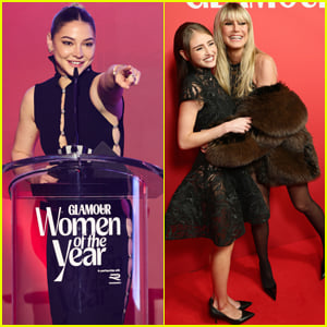 Heidi Klum & Her Daughter Leni Klum Walk the 2025 Glamour Women of the Year Award Red Carpet – Madelyn Cline Speaks On Stage!