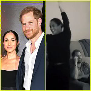 Here's Why Prince Harry Looked So Annoyed in Meghan Markle's Dodgers Celebration Video