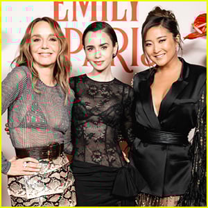 'Emily In Paris' Stars Lily Collins, Ashley Park & Philippine Leroy-Beaulieu Take Over Venice to Promote Season 5