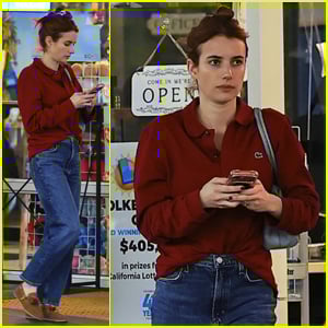 Emma Roberts Wears a Relaxed Casual Look for a Beverly Hills Outing