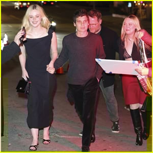 Dakota Fanning, Elle Fanning & Boyfriend Gus Wenner Enjoy a Night Out Together at 'Marty Supreme' LA After Party